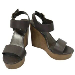 NWOT Shoemint 8.5 Wedge Sandals brown